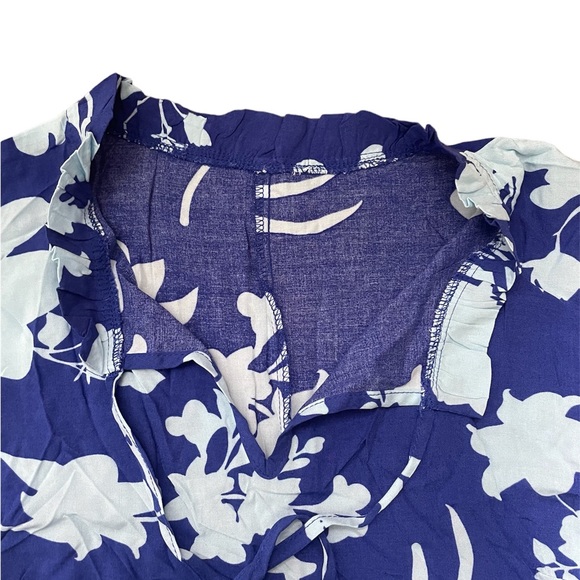 NWT V Neck Floral Print Sleeveless Ruffled Mini Dress (size XL) - Picture 5 of 10